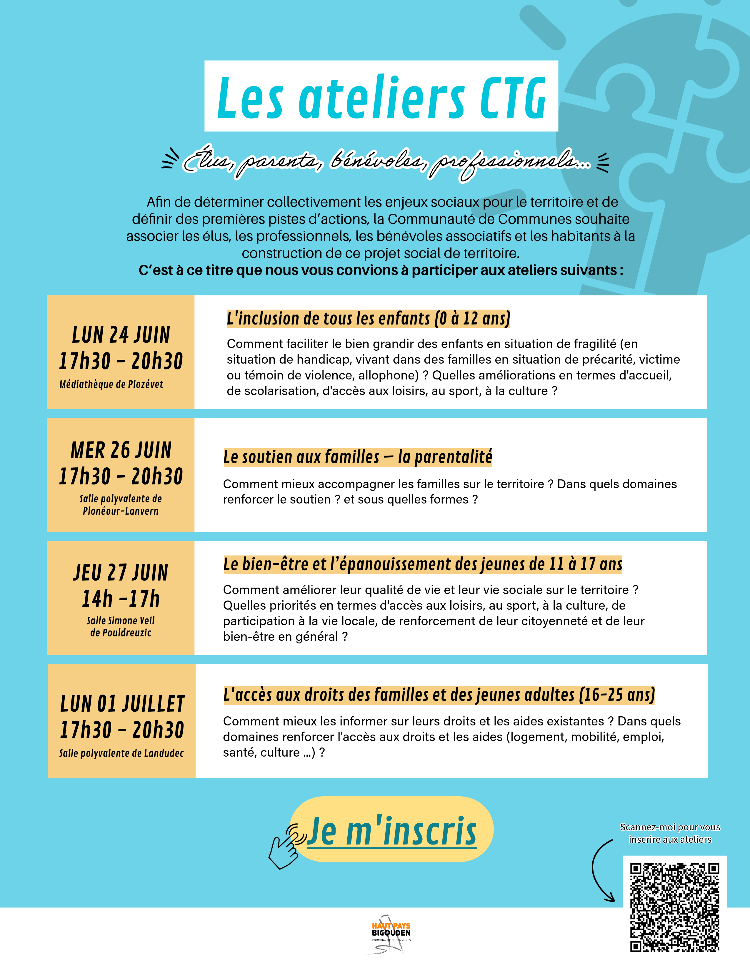 Affiche des ateliers CTG